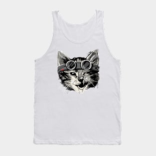 vintage-pilot cat Tank Top